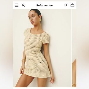 Reformation Cassie Open Knit Mini Dress